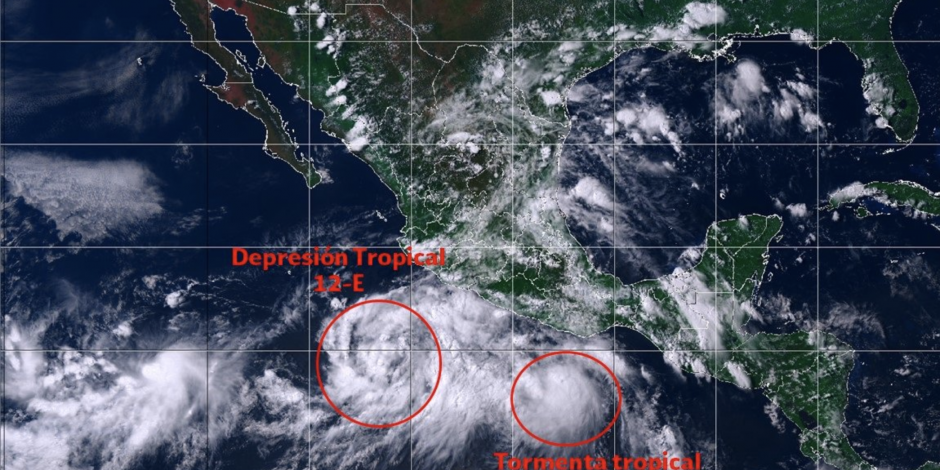 En el Pacífico, se forma tormenta Ileana y convive con depresión tropical