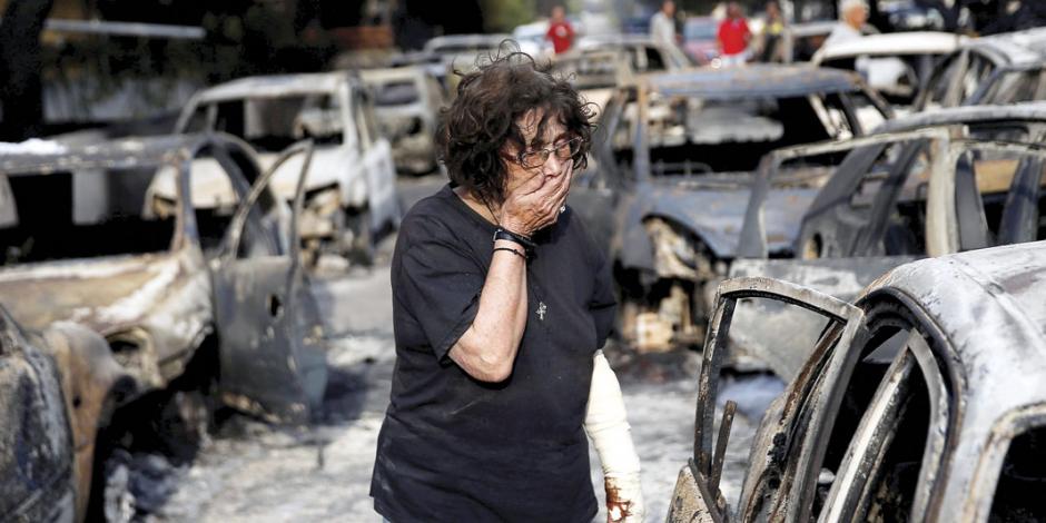 Sobreviviente de incendios en Grecia narra el terror de las llamas