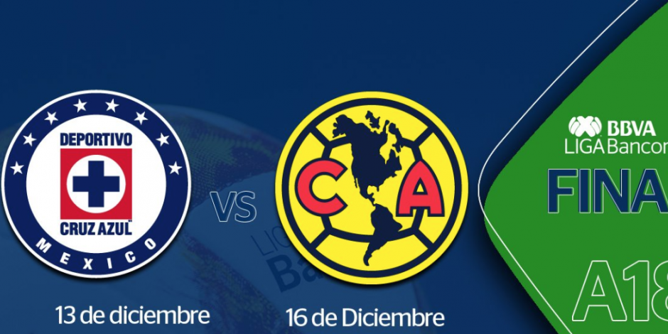 Conoce los horarios de la gran final América vs Cruz Azul del Apertura 2018 de la Liga MX