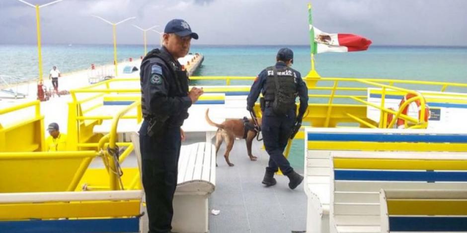 Policía Federal refuerza seguridad en Quintana Roo tras explosión de ferry