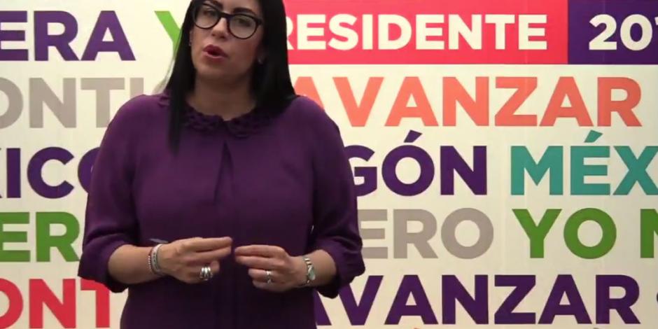 Anaya debe bajarse de contienda "por dignidad", asegura Vanessa Rubio