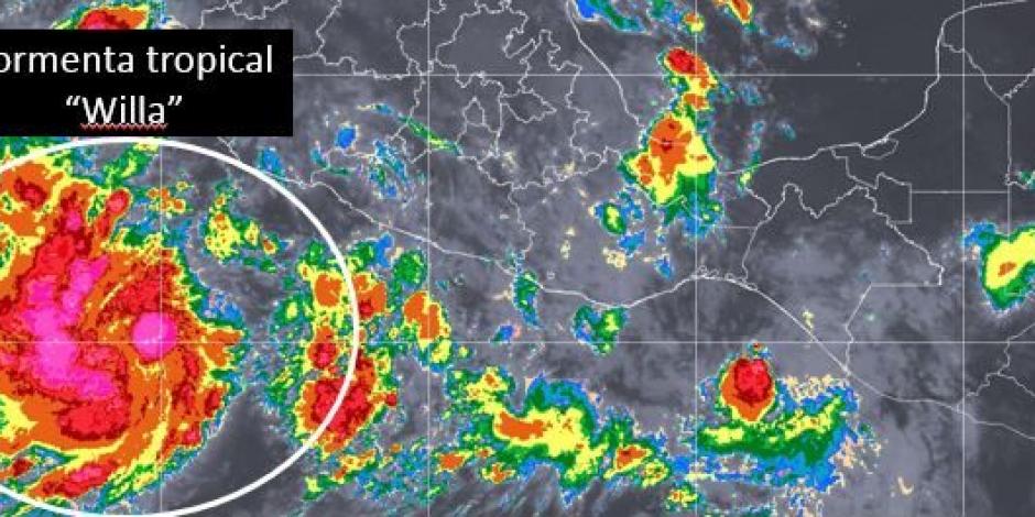 Depresión crece a tormenta tropical Willa en costas de Colima y Michoacán