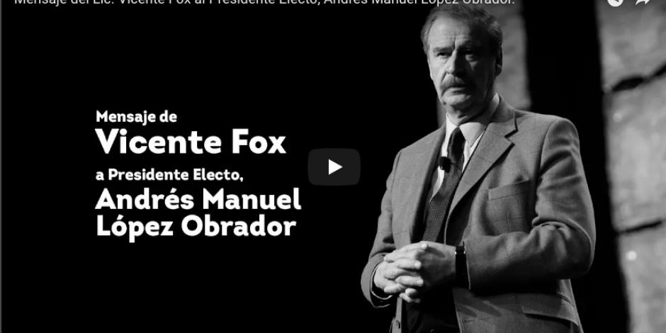 VIDEO: Que "nos calles la boca a quienes no creímos en ti", pide Fox a Obrador