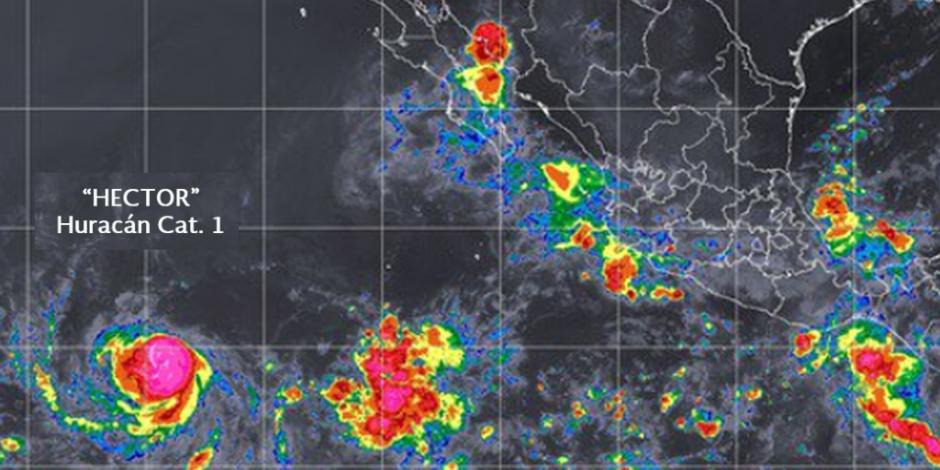 Tormenta Héctor se fortalece a huracán categoría 1 en el Pacífico