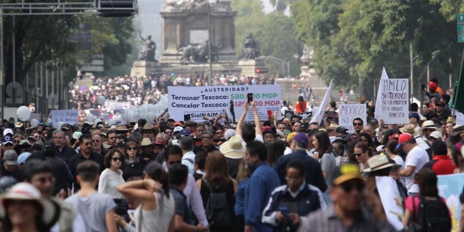FOTOS: Esto es lo que piden los manifestantes que apoyan NAIM en Texcoco