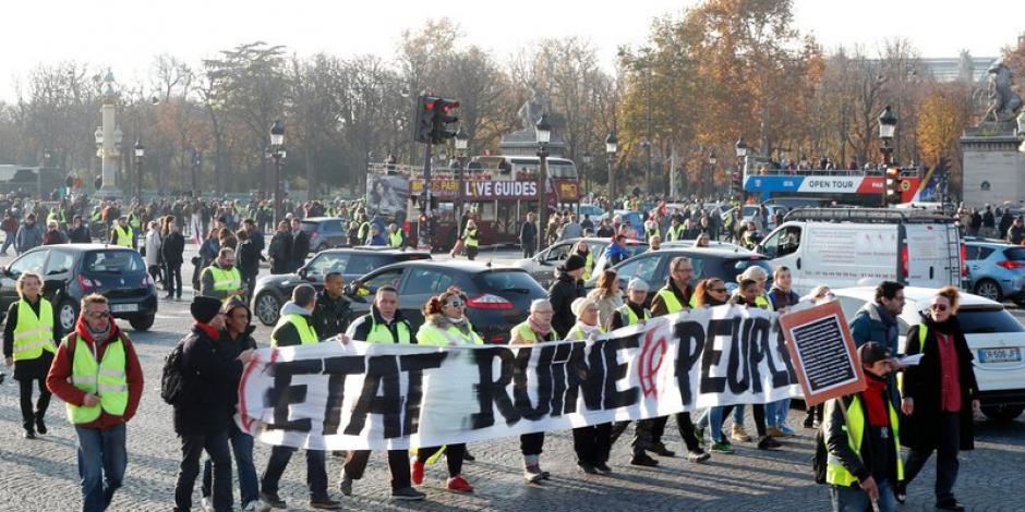 Desciende participación y violencia en protestas por gasolinazo en Francia