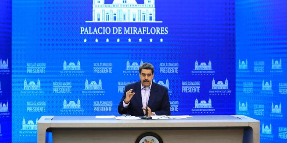 Nicolás Maduro en conferencia.