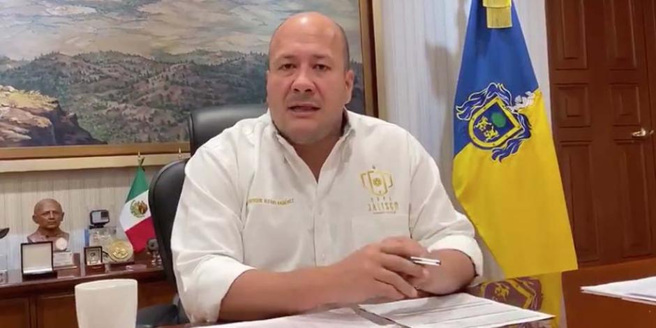 El gobernador de Jalisco, Enrique Alfaro, envía un mensaje en redes sociales.