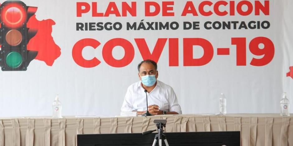 El gobernador Héctor Astudillo informó avances en el reparto de fertilizantes; también hablo de las medias sanitarias a implementarse durante la reactivación económica.