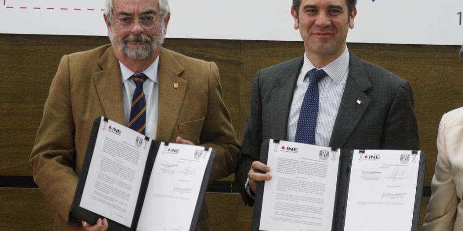 INE firma convenio de colaboración con UNAM para monitoreo de medios masivos