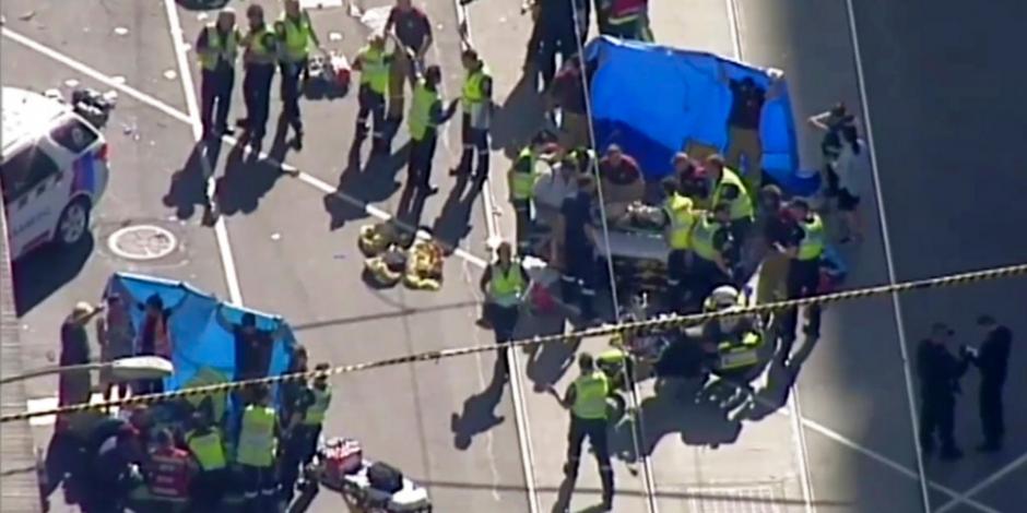 Atropellamiento masivo deja 15 heridos y dos detenidos Melbourne