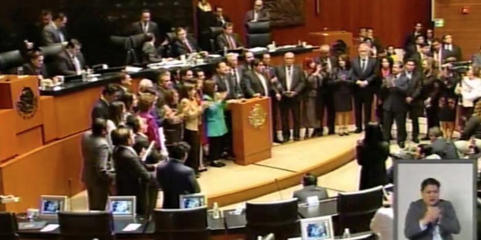 Morena, PAN, PT y PRD revientan sesión en Senado por caso FEPADE