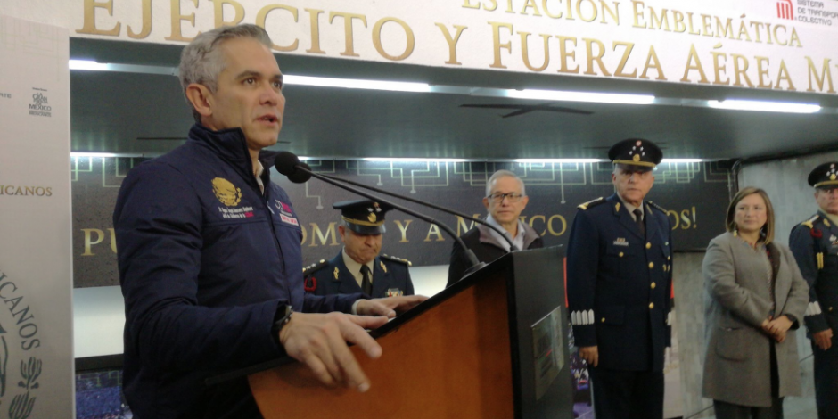CDMX honra a Fuerzas Armadas con estación temática en el Metro