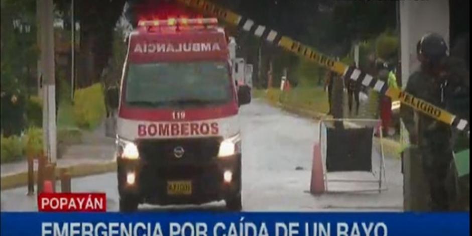 Cae rayo sobre 58 soldados en Colombia