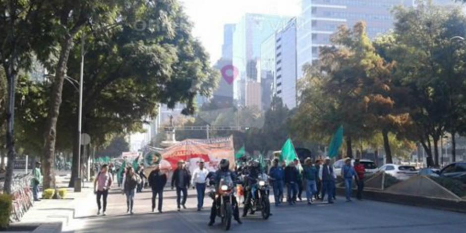 Marcha de campesinos avanza rumbo a Los Pinos