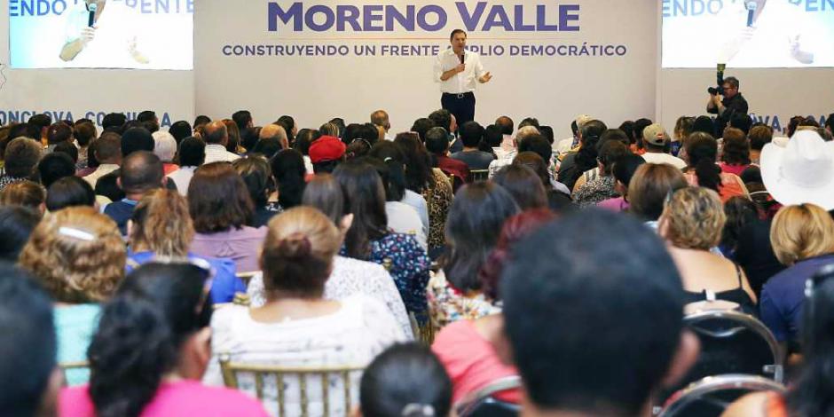 Pide Moreno Valle a Frente Ciudadano demostrar que es distinto a Morena