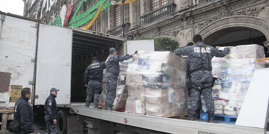 Reúnen 32.5 tons de ayuda para víctimas