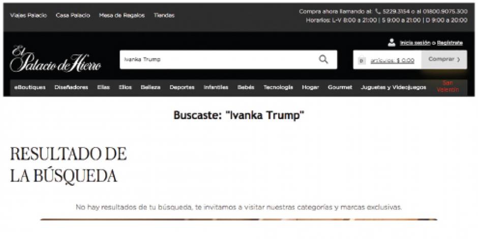 Palacio de Hierro deja de vender los productos de Ivanka Trump