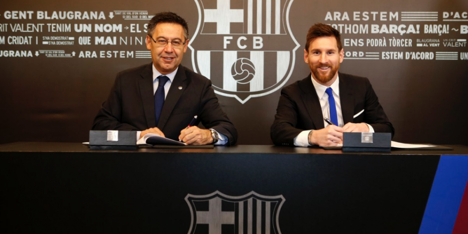 Messi firma nuevo contrato con el Barcelona hasta 2021