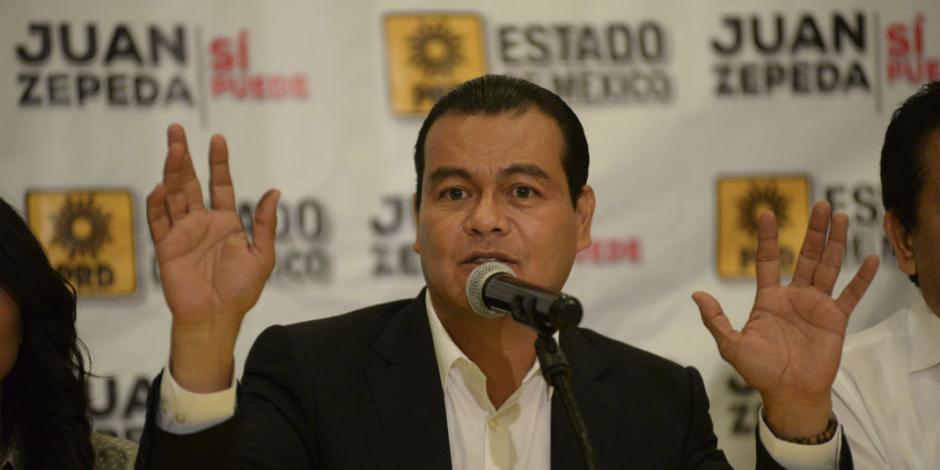 Juan Zepeda va por dirigencia del PRD y continuidad del Frente
