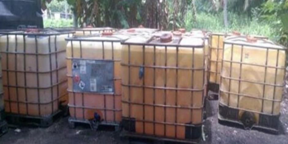 Aseguran en Tabasco 43 mil litros de hidrocarburo robado