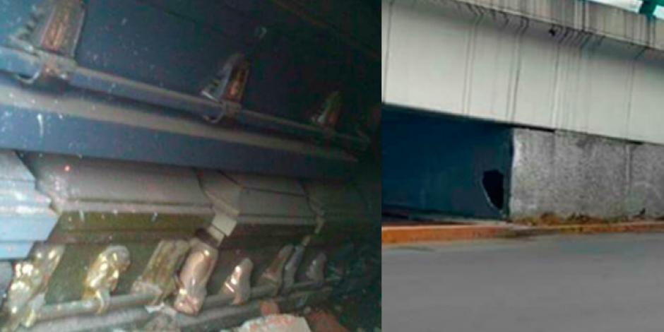 Encuentran 19 ataúdes debajo de un puente vehicular en Tlalnepantla