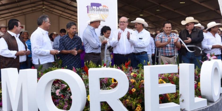 Inauguran Graco Ramírez y José Calzada primera Expo Ganadera en Morelos