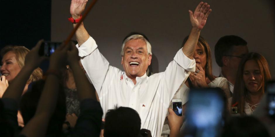 Piñera gana elección en Chile; irá a segunda vuelta en un mes