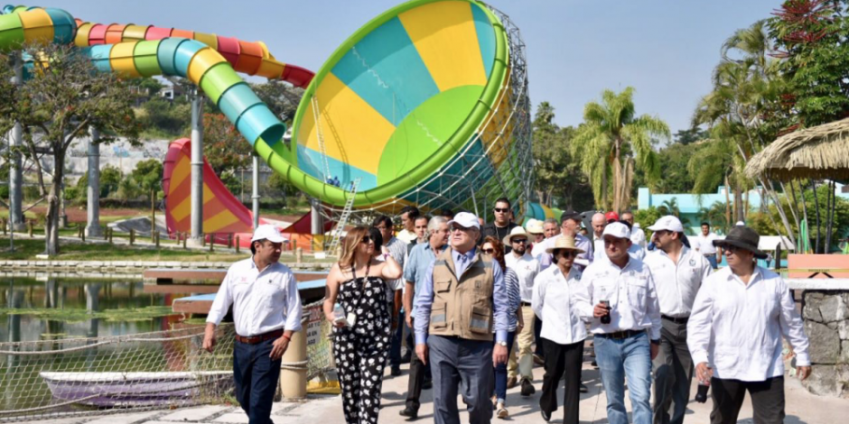 Graco supervisa rehabilitación de parque acuático en Oaxtepec