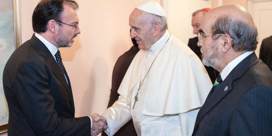 Videgaray agradece en persona al Papa solidaridad durante sismos