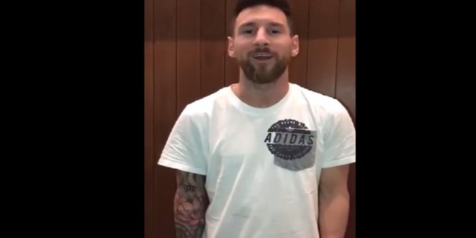 Messi envía emotivo mensaje a niño que sobrevivió en Rébsamen