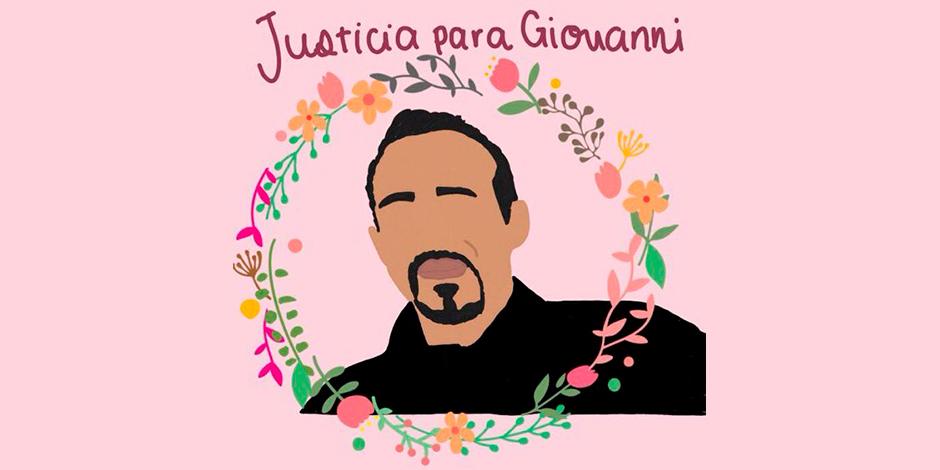 Ilustración difundida en redes sociales para exigir justicia por el asesinato de Giovanni López.