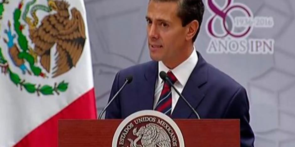 EPN pide a Politécnico ir con México en cambios estructurales