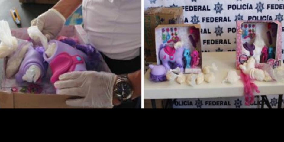 Hallan bolsas de cocaína en juguetes para niña en Aeropuerto de SLP