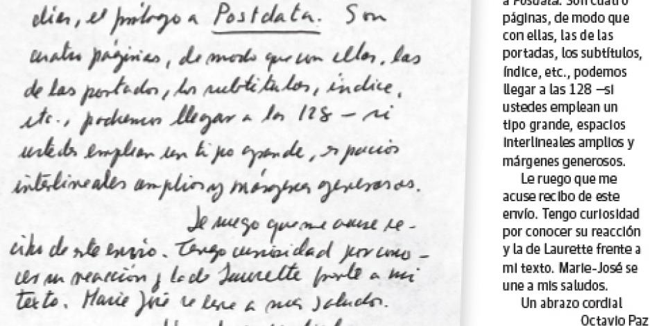 Octavio Paz y Arnaldo Orfila La Publicación de Posdata
