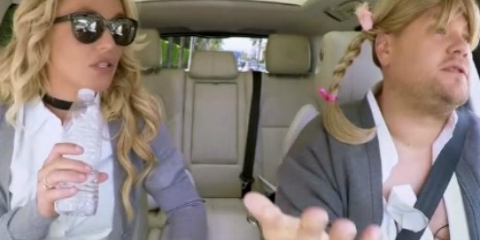 Britney Spears sale de paseo con Corden en “Carpool Karaoke”