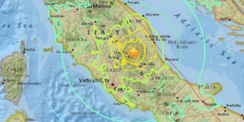 Sismo de 6.2 grados Richter sacude norte de Italia