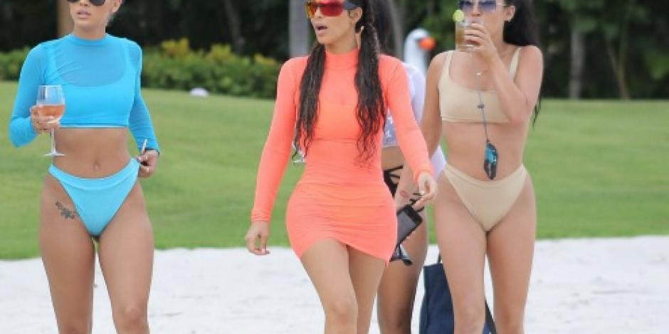 Kim Kardashian vacaciona en playas mexicanas