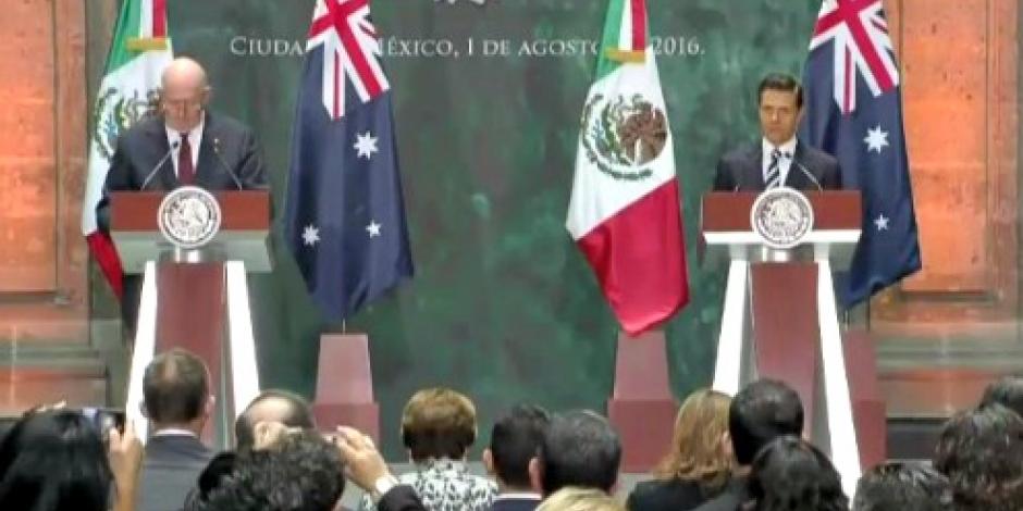 Mandatarios de México y Australia revisan relación bilateral