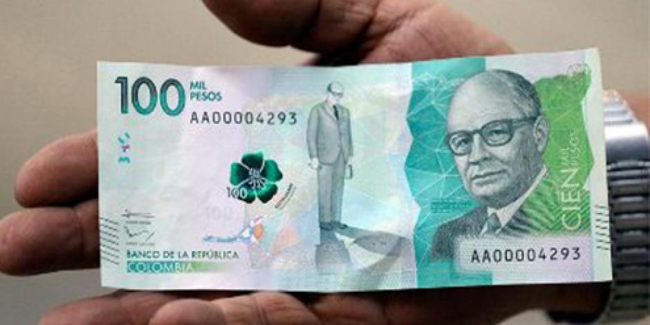 Colombia lanza billete de 100 mil pesos