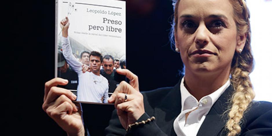 Desde Bogotá, Tintori presenta libro de Leopoldo López