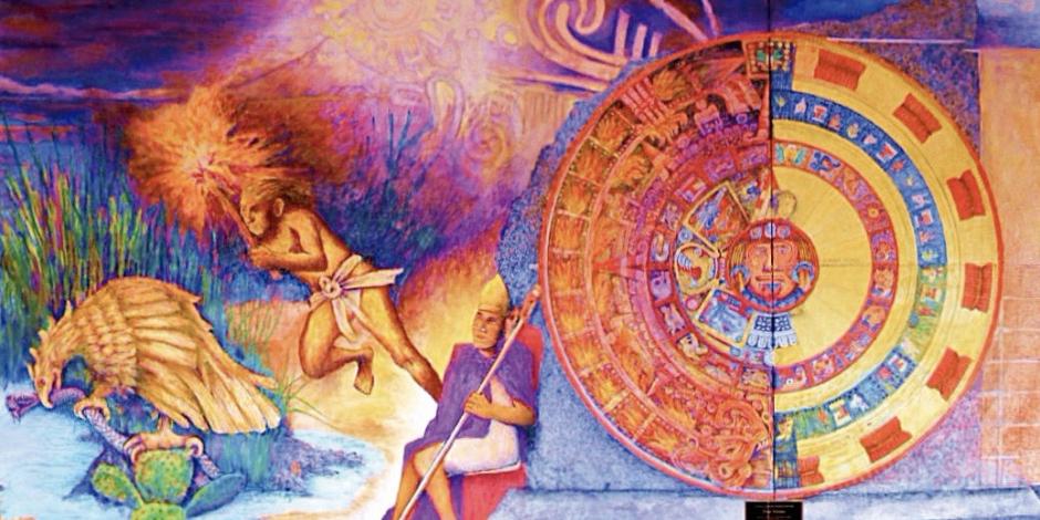 A la Tierra Prometida: Hombre universal, mural de Diego Rosales (detalle), 2010.