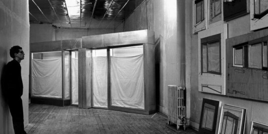 Christo en su estudio en 1966.