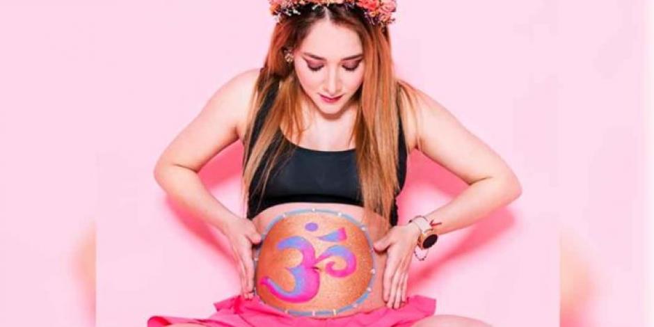 Sherlyn González cuando estaba embarazada.