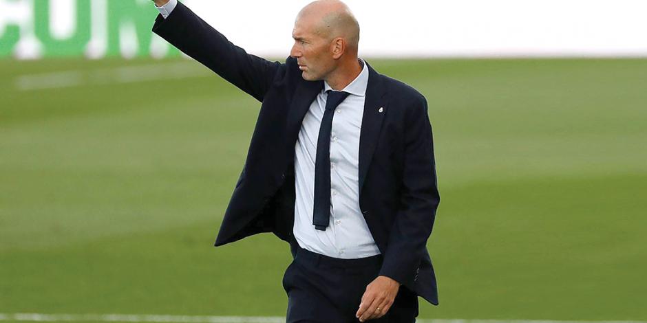 Zidane, en el partido de ayer ante el Eibar.