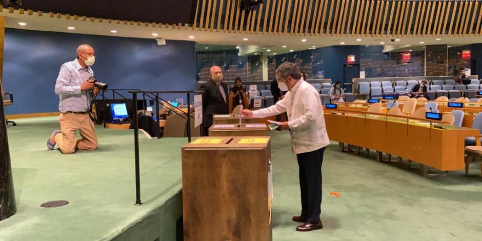 México representado en la votación ante la ONU.