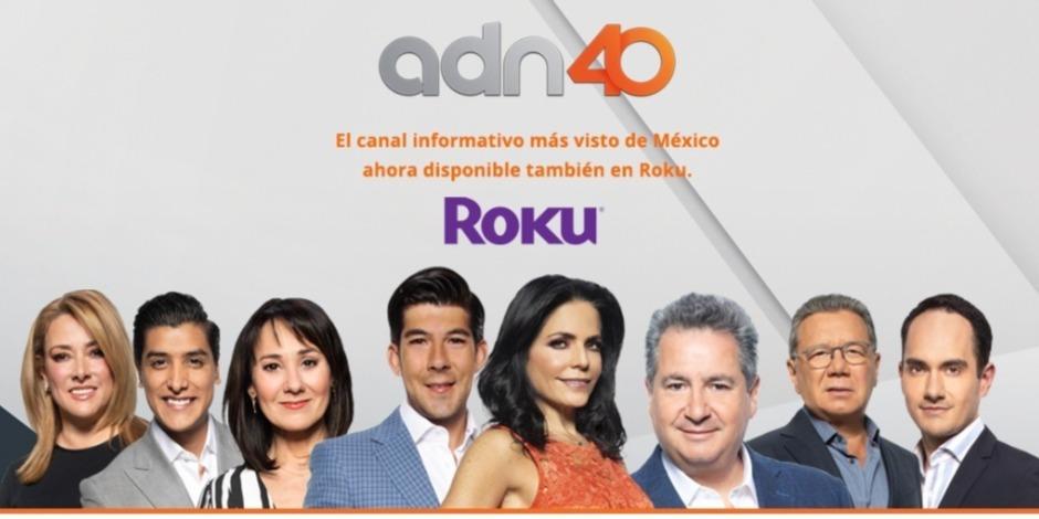 La programación de Adn40 está disponible las 24 horas del día en Roku