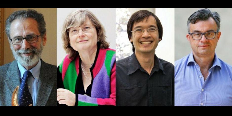 (Der. a Izq) Los matemáticos franceses Yves Meyer y Emmanuel Candès, a la belga Ingrid Daubechies y al australiano Terence Tao