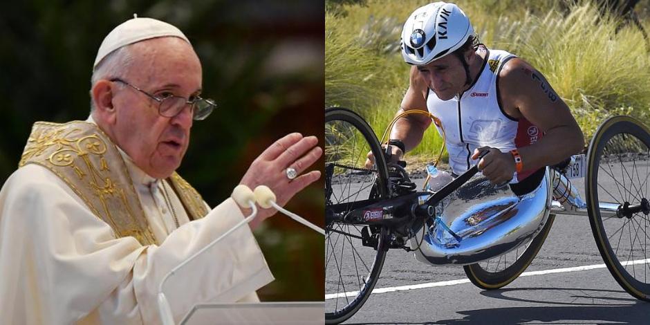 La máxima autoridad de la Iglesia Católica le mandó un mensaje de aliento al medallista paralímpico