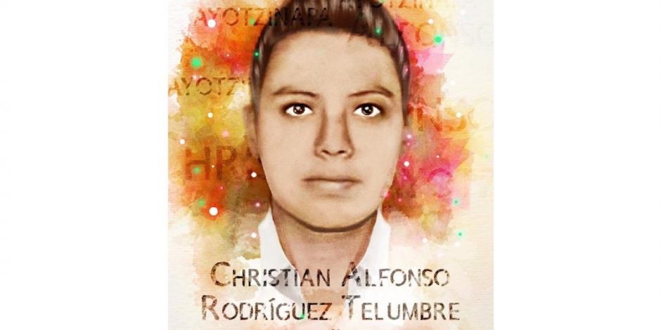 Christian Alfonso Rodríguez Telumbre en una ilustración de Haydee Flores.